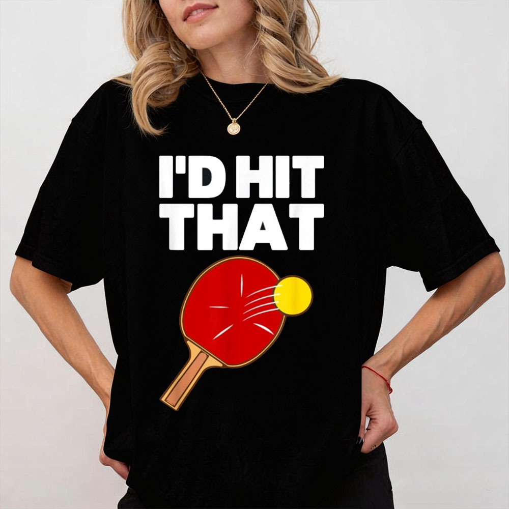 Table Tennis Cartoon - Camiseta com Design de Tênis de