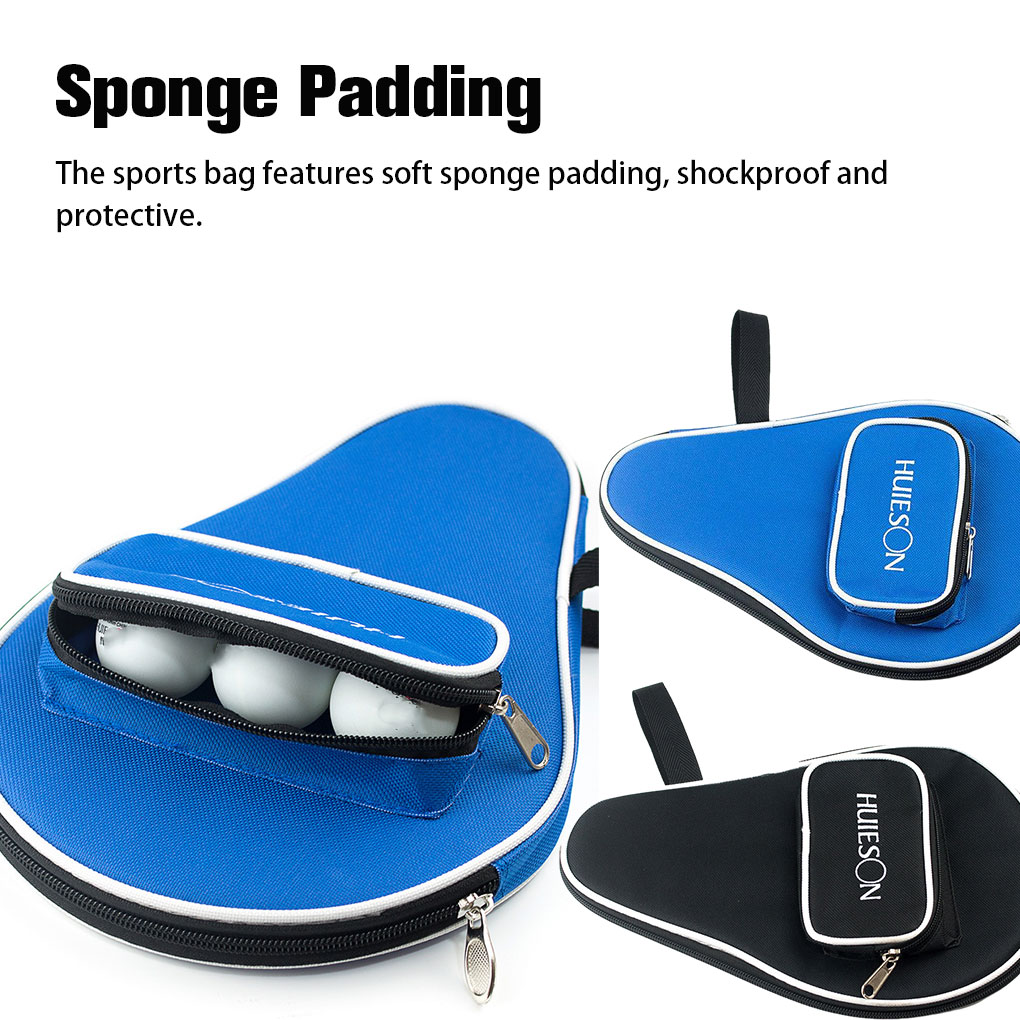 Table Tennis Kit Bag - Preto/azul único raquete de tênis de