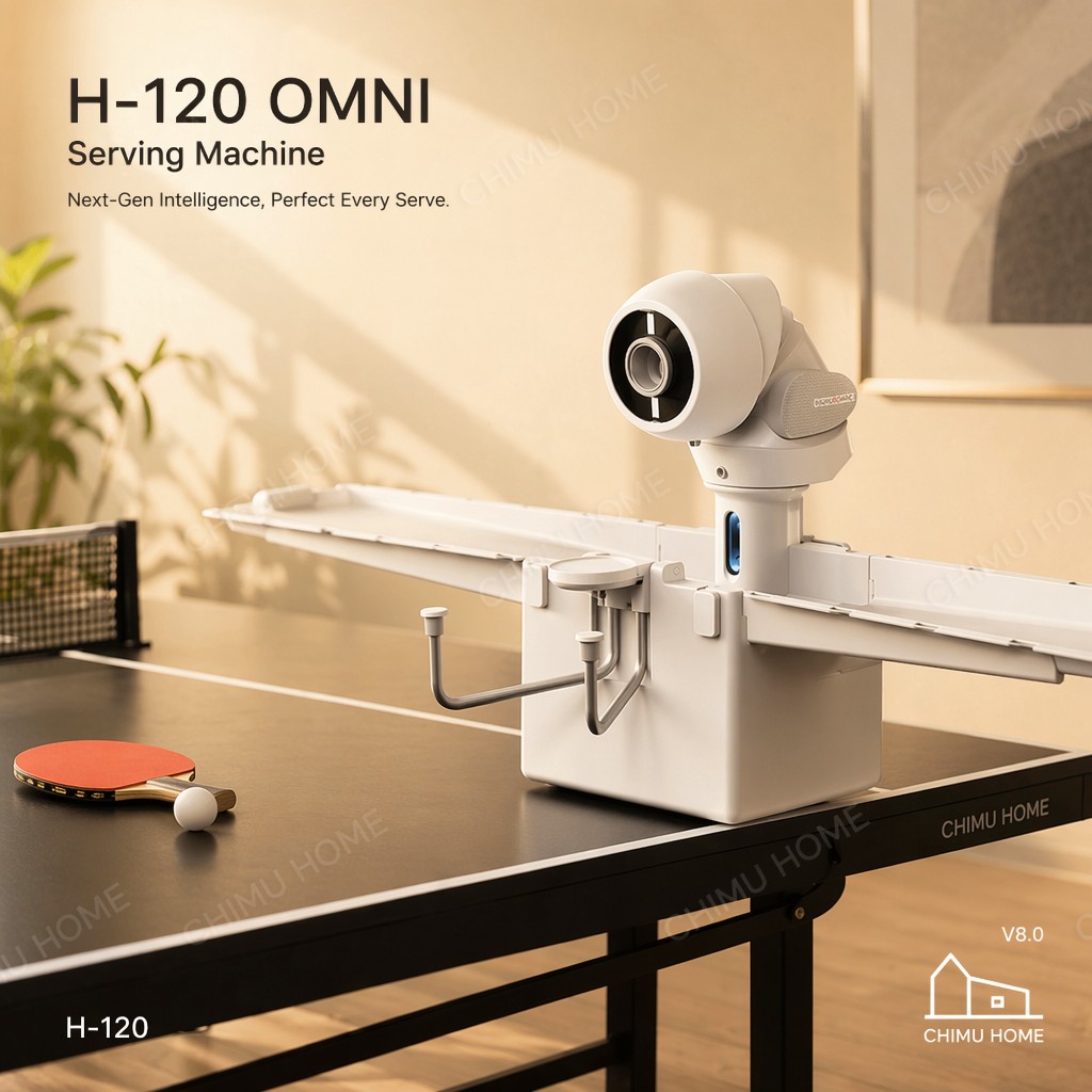 Table Tennis Launcher - 【CHIMU HOME】Máquina de Tênis de Mesa