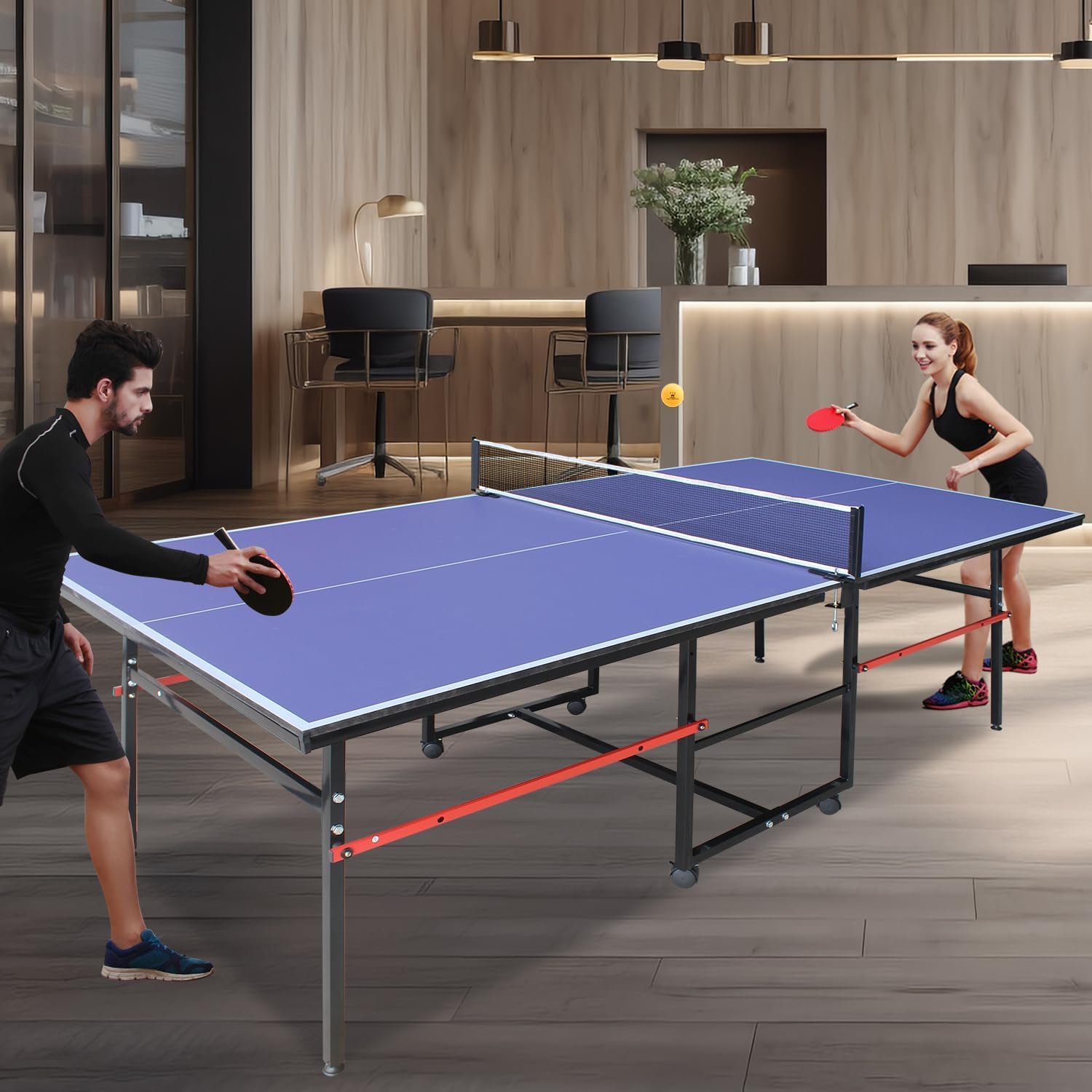 Mesa de pingue-pongue portátil - Table Tennis Folding Table avaliação e preço