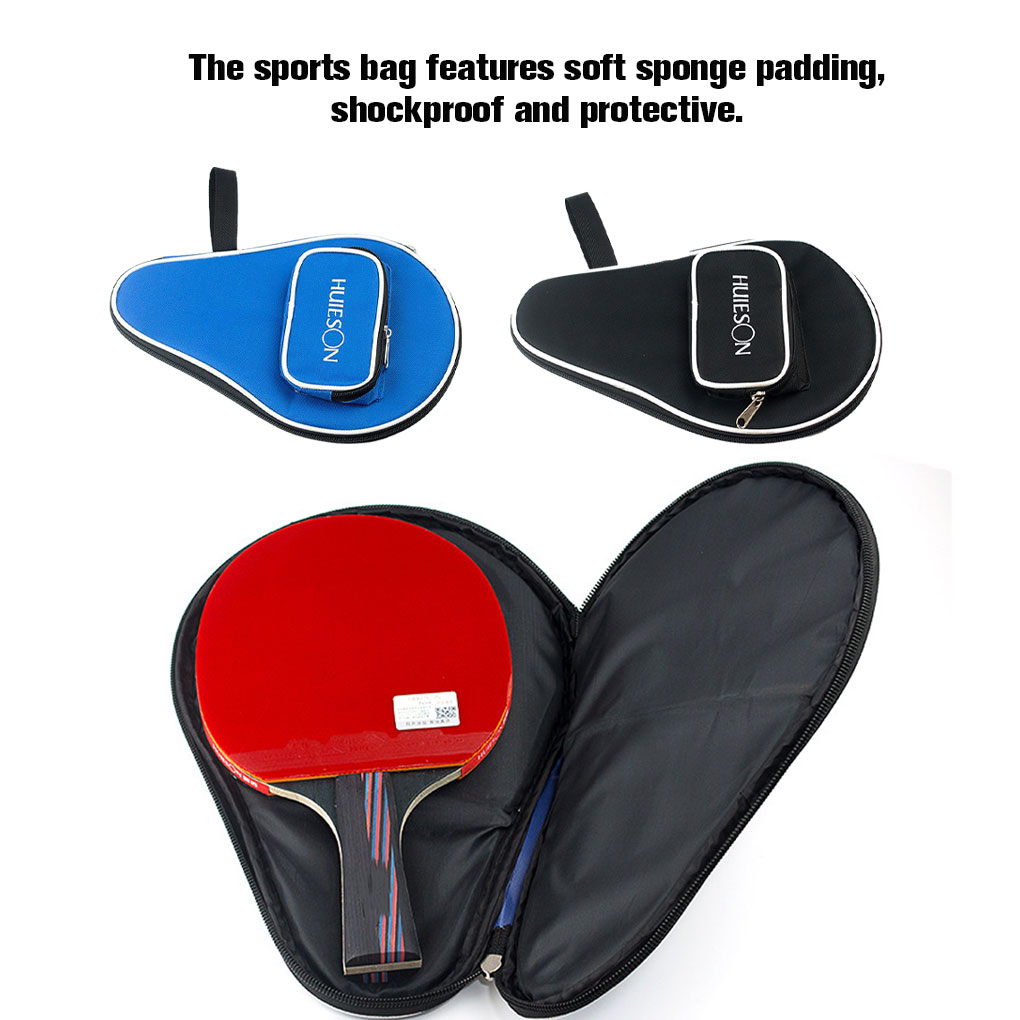 Preto/azul único raquete de tê - Table Tennis Kit Bag avaliação e preço